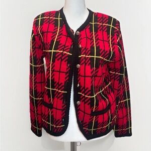 Tally Ho Red and Black Plaid Blazer